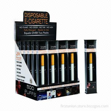 Hot Selling Disposable E-cigarettes with 500 Puffs Mouthfuls and Display Case
